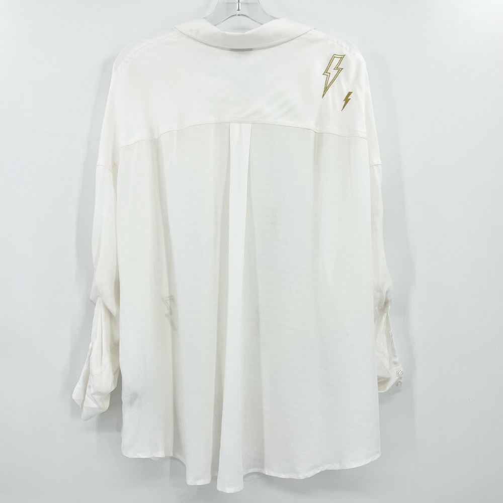 Torrid White Lightning Cloud Dancer Drop Shoulder… - image 3